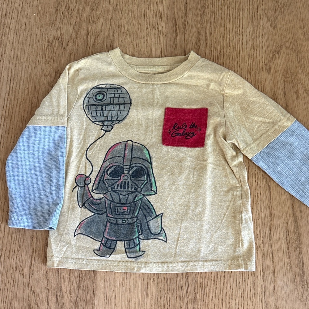 Star Wars Kids Long Sleeve Tee - Yellow and Gray